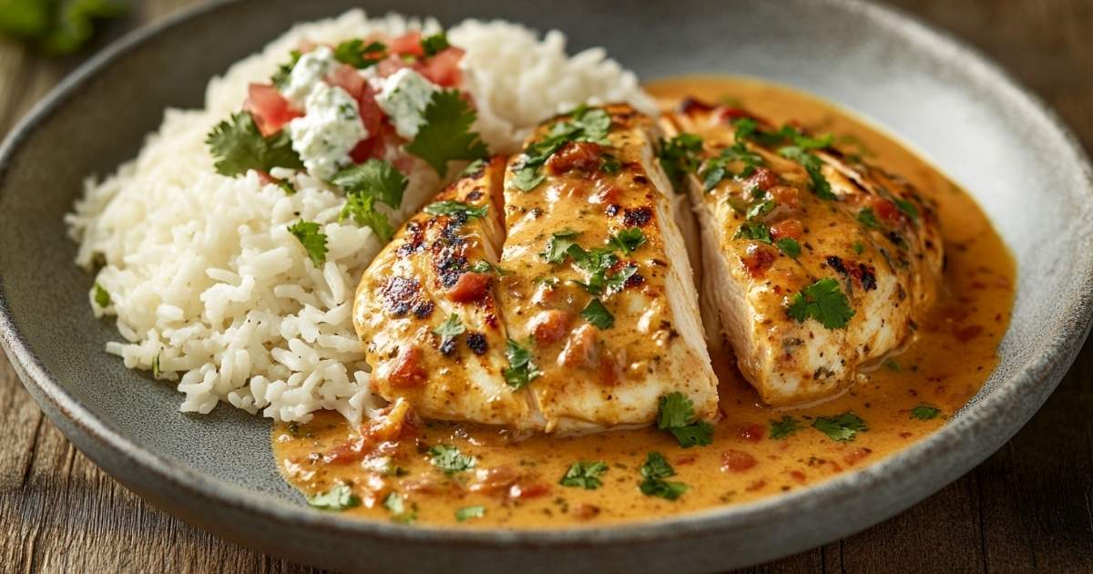 Churu Chicken Amarillo Recipe with Creamy Sauce and Rice