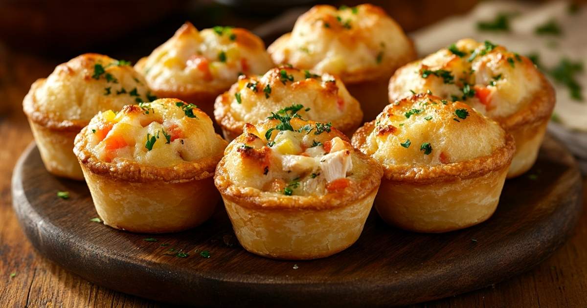 mini chicken pot pies muffins