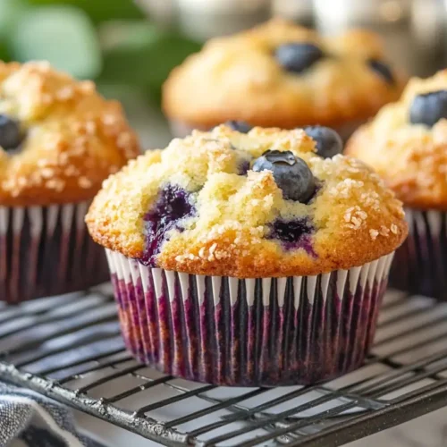 Sourdough blueberry muffins