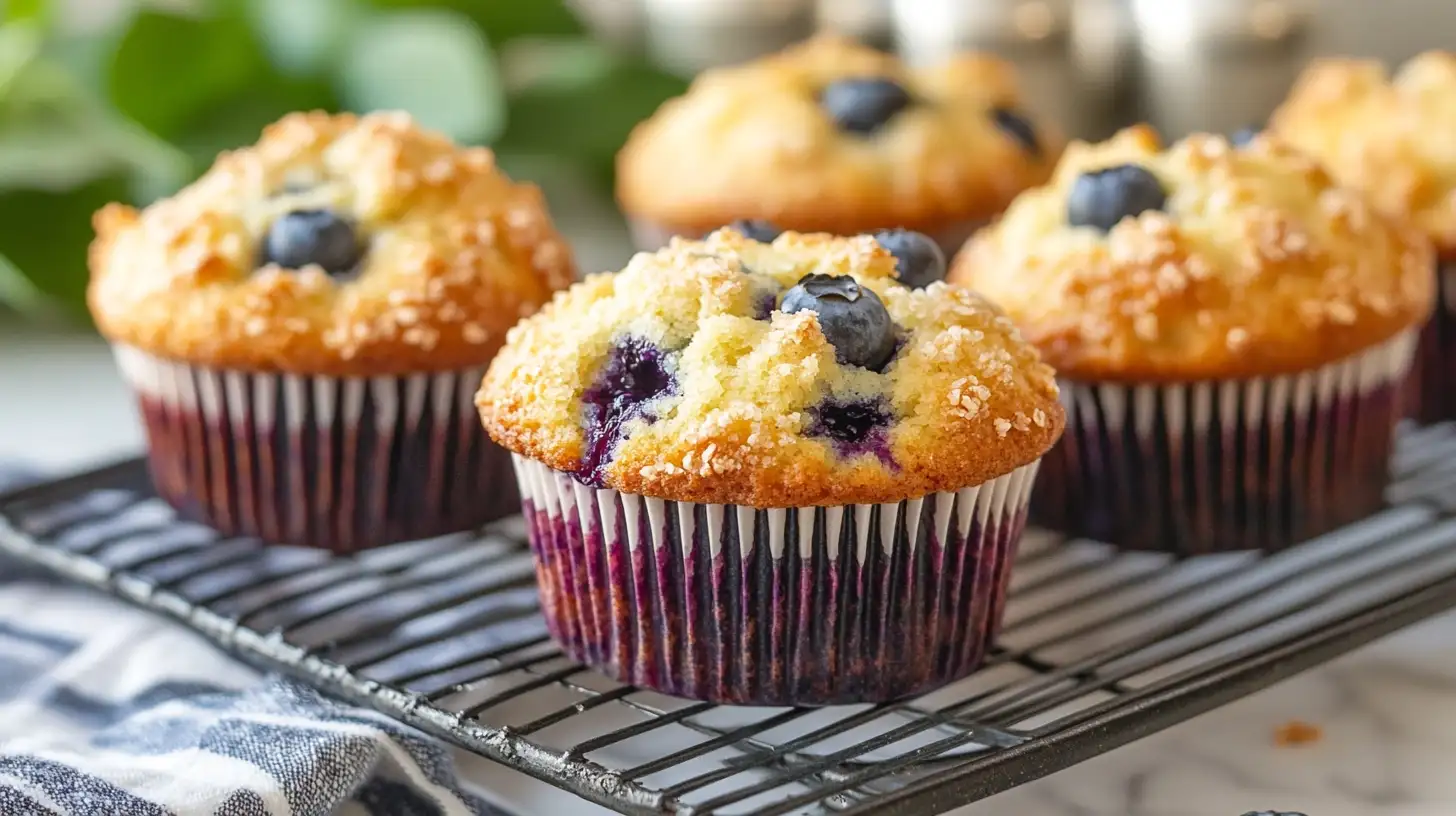 Sourdough blueberry muffins