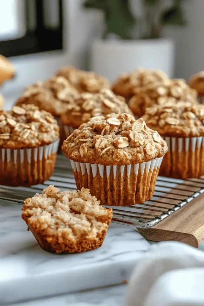 Ingredients for banana oatmeal muffins recipe